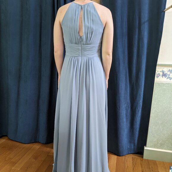 Azazie Bonnie (Dusty Blue) + Travel Garment Bag - Picture 4 of 5